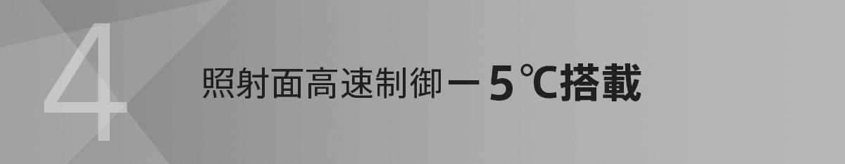 4.照射面高速制御－5℃搭載